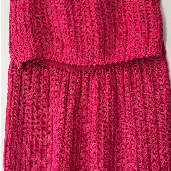 FP Beach Small Set Havana Sweater Set Free People in Love Potion Red Cotton Knit - Picture 6 of 14